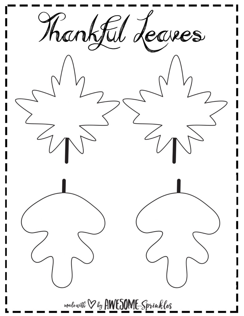 Thankful Leaves Free Printable