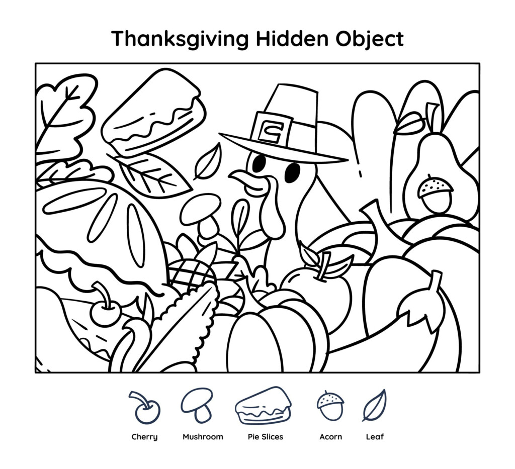 Thanksgiving Hidden Pictures Printables Free