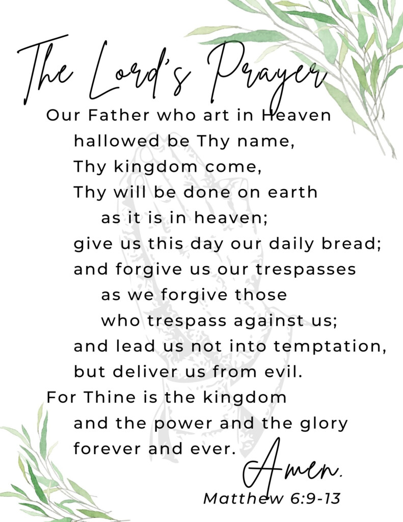 The Lord 39 s Prayer Printable Lutheran Homeschool