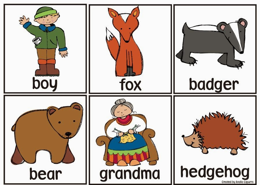 The Mitten Characters Free Printables