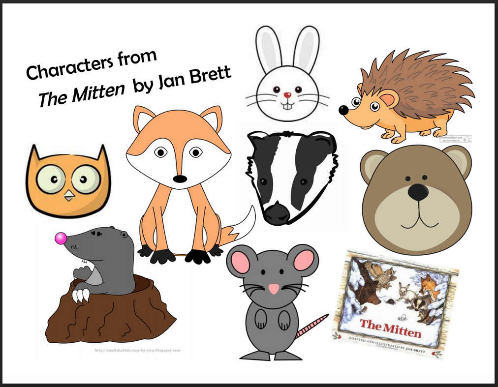 The Mitten Characters Free Printables