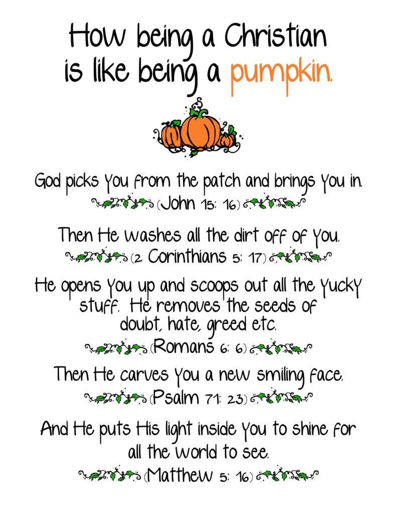 The Pumpkin Gospel Free Printable