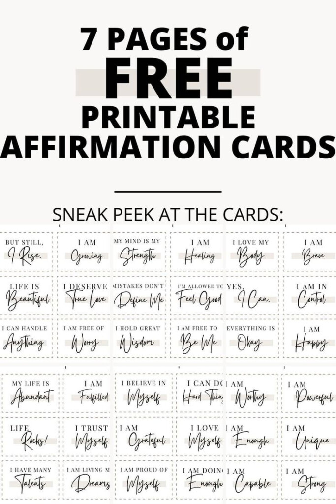 This Free Printable Affirmation Card Pdf Is PERFECT For Beginners 