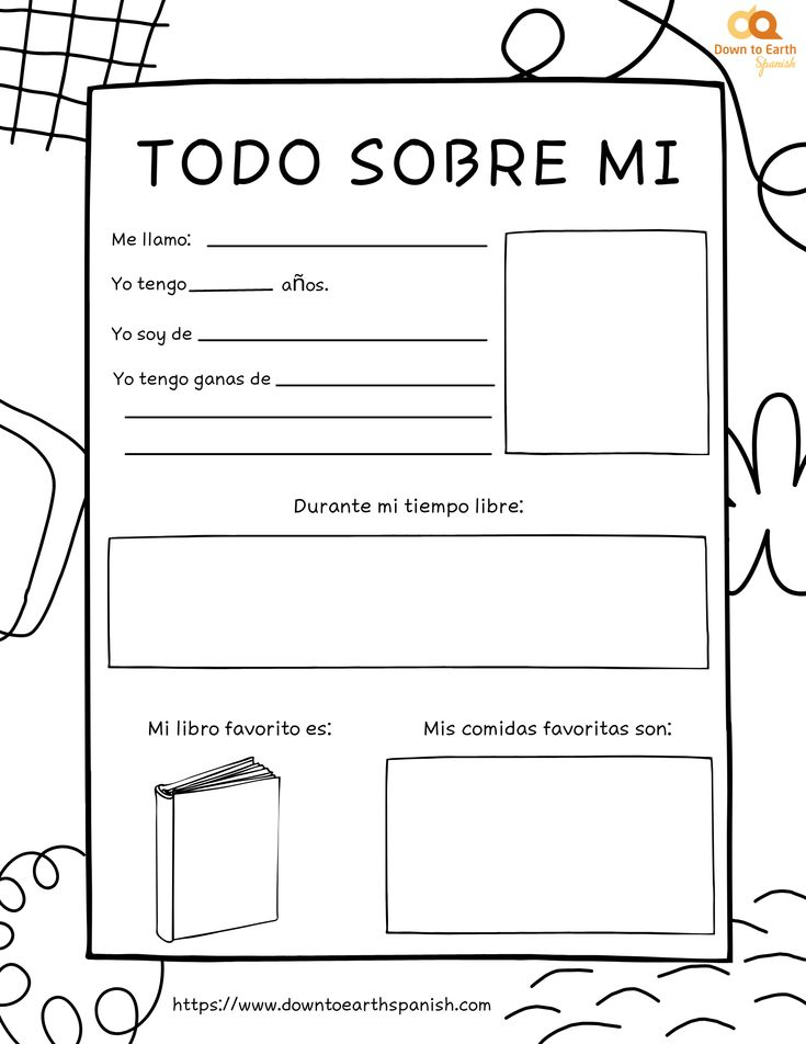 Todo Sobre Mi Free Printable Educational Printable Worksheets