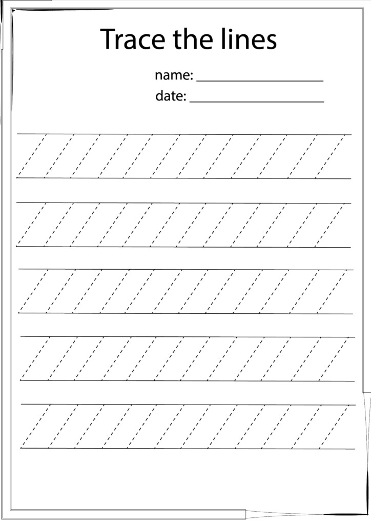 Tracing Lines Free Printable Worksheets