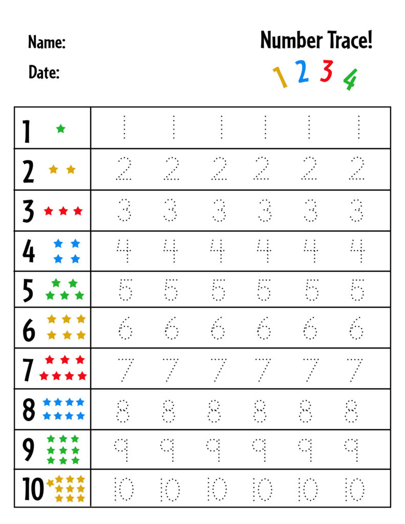 Tracing Numbers 1 20 Free Printables