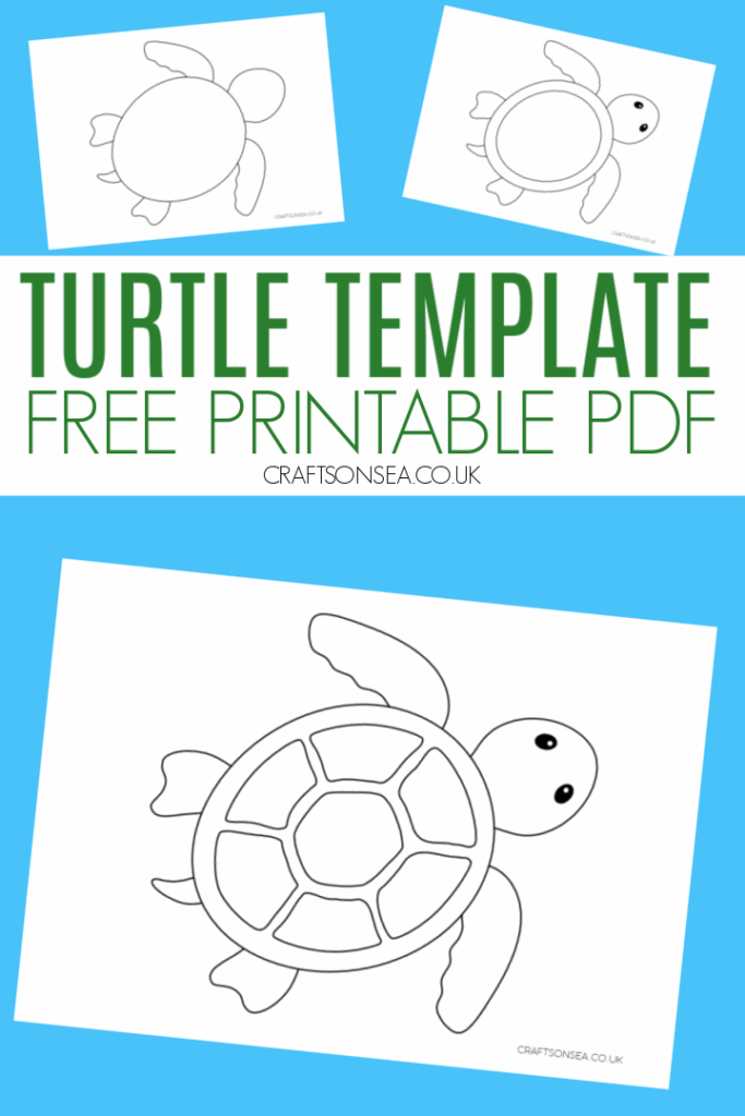 Turtle Template FREE Printable PDF Crafts On Sea