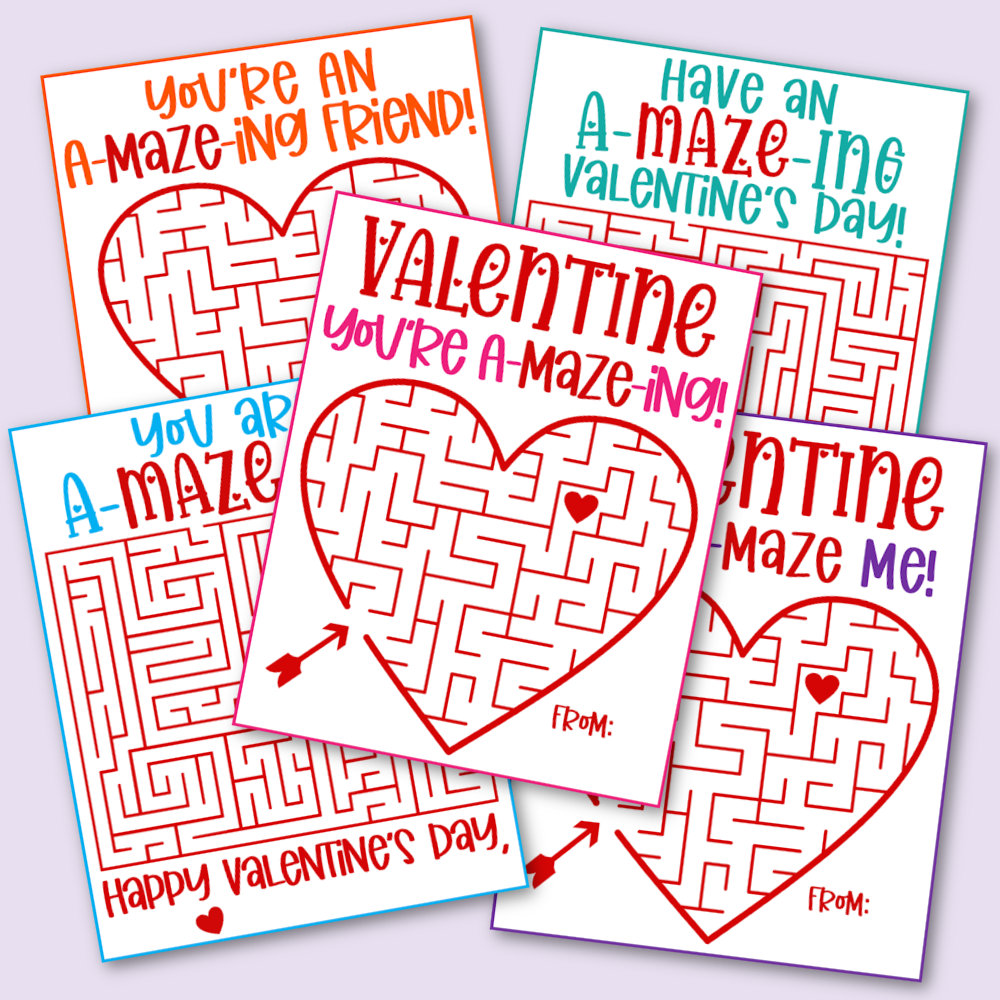 Valentine Mazes Printable