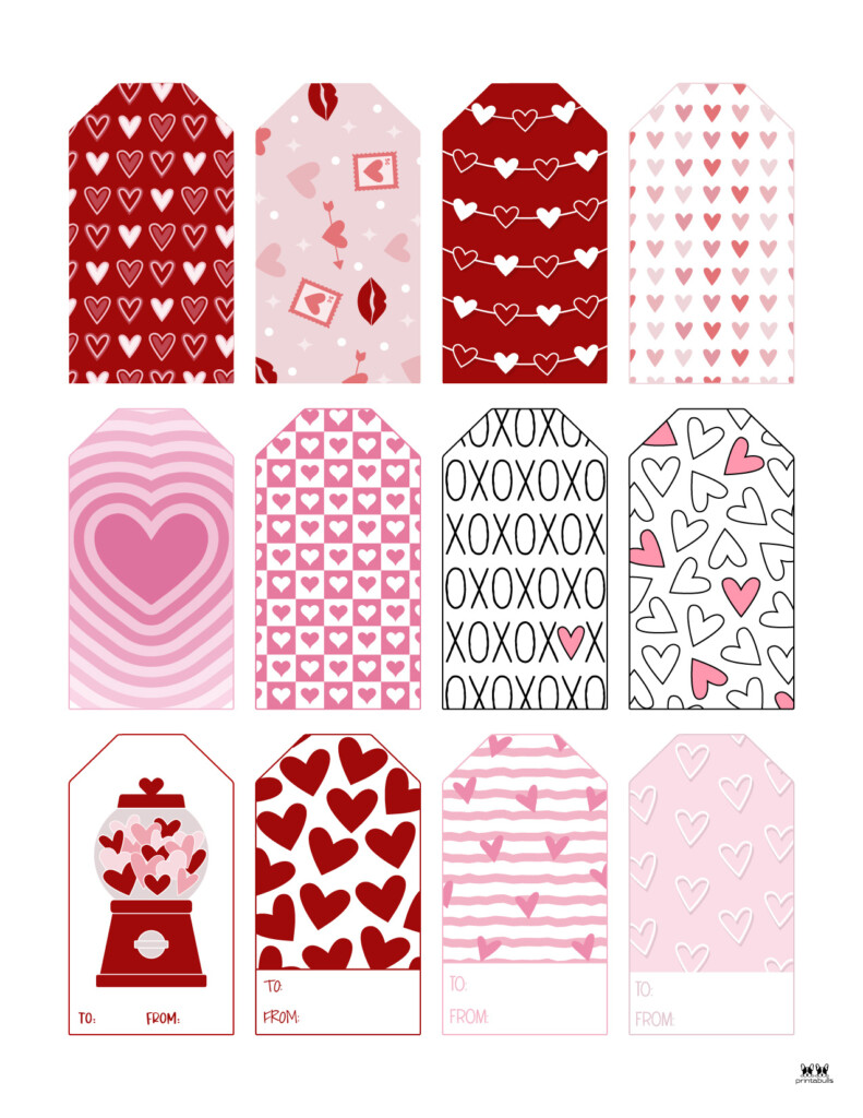 Valentine Tags 300 FREE Printable Tags Printabulls