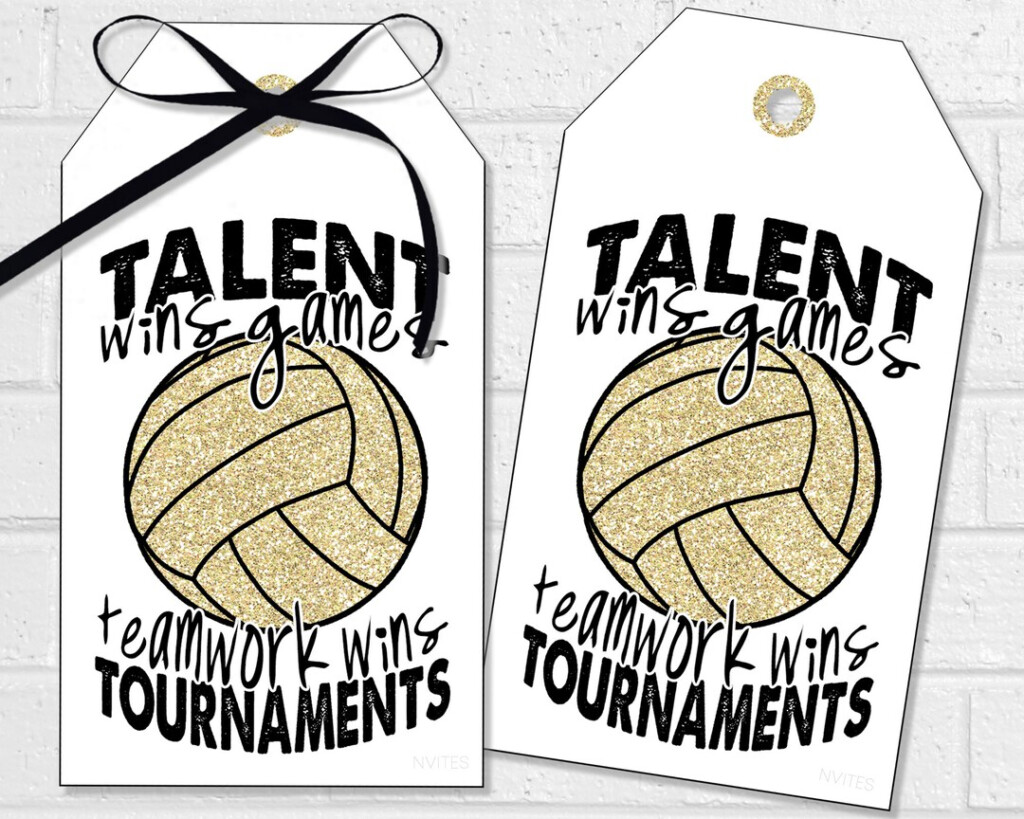 Volleyball Good Luck Tags Volleyball Team Treat Labels Printable 