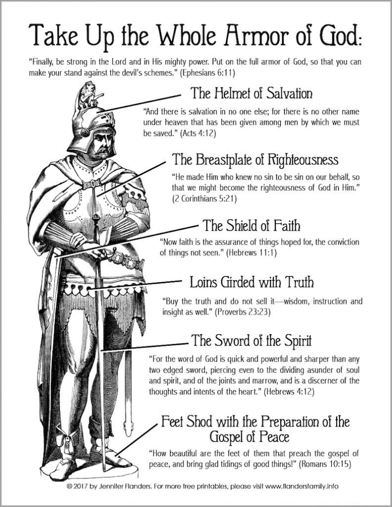 Whole Armor Of God Printables