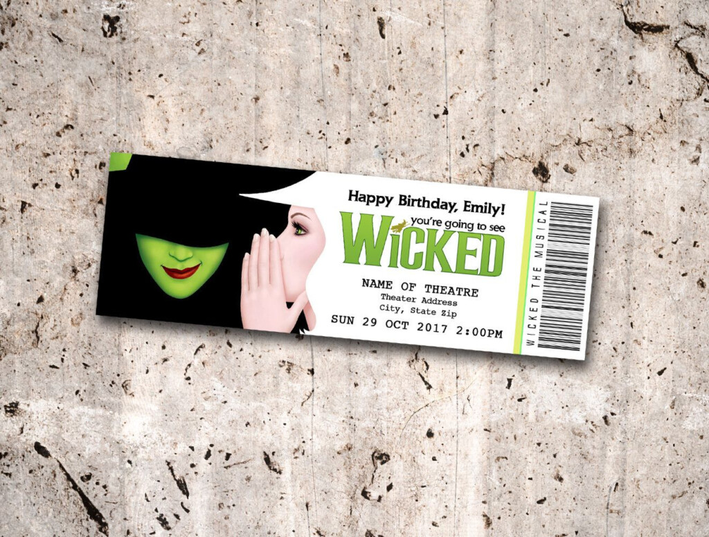 Wicked Ticket Printable