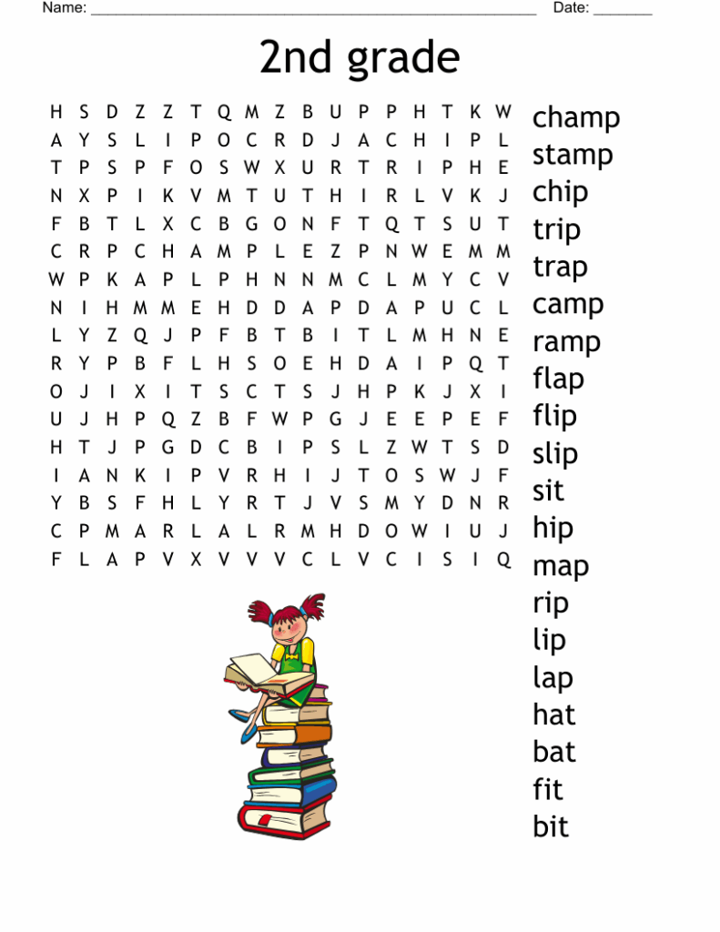 Word Search For 2Nd Graders Printable