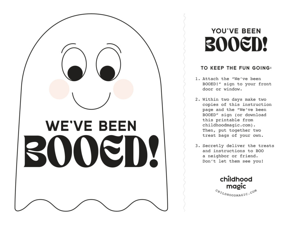 You 39 ve Been Booed Free Printable Childhood Magic